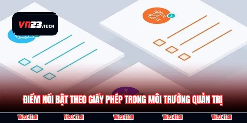 Điểm nổi bật theo giấy phép trong môi trường quản trị
